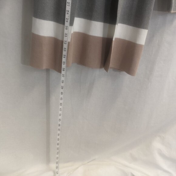 NWT Apt. 9 Size small Open Cardigan Tan/Gray/White - Picture 4 of 12